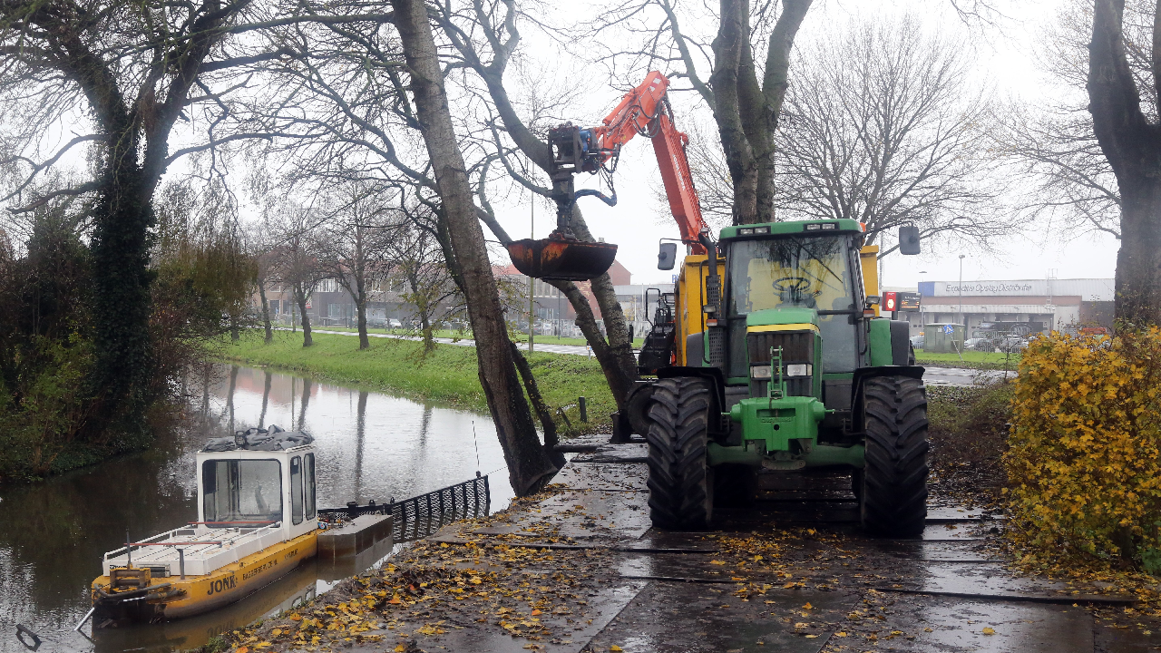 Baggerwerkzaamheden op de Westervesting