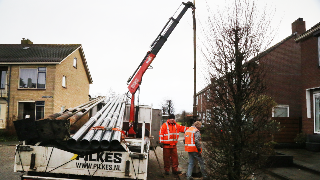 Energiezuinige verlichting in Schoolstraat te Oosthuizen