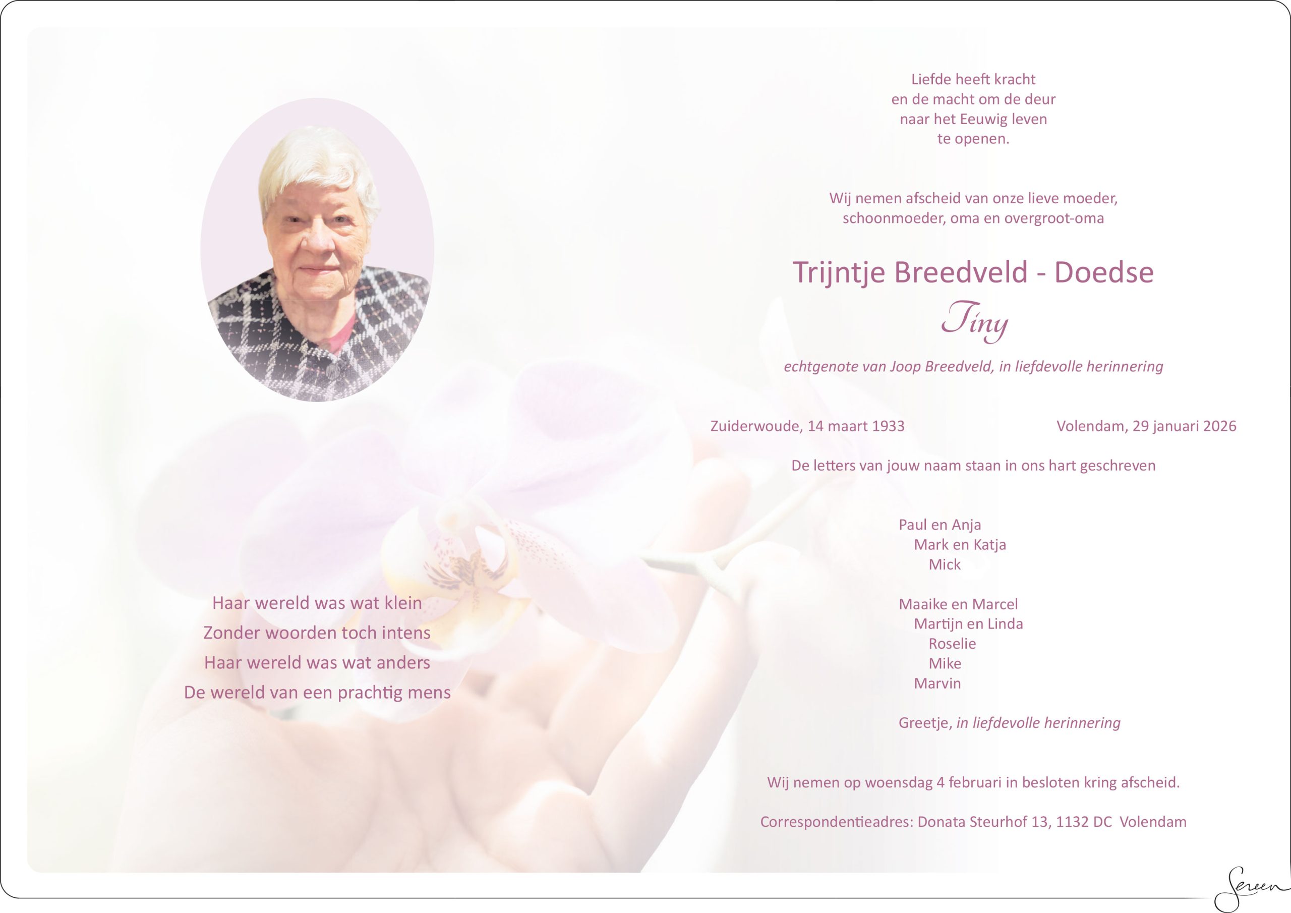 Mevr. T. Breedveld – Doedse