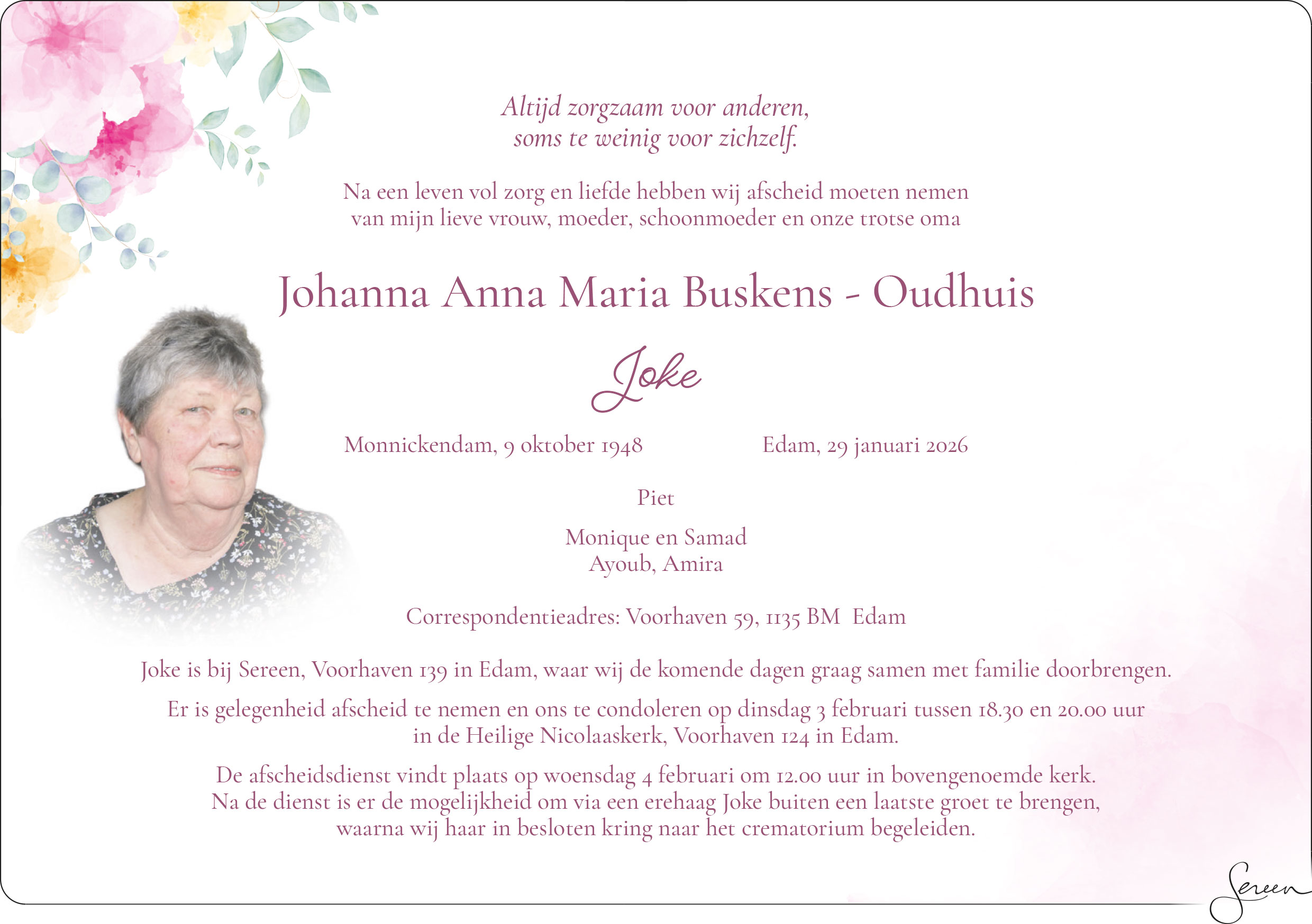 Mevr. J. Buskens – Oudhuis
