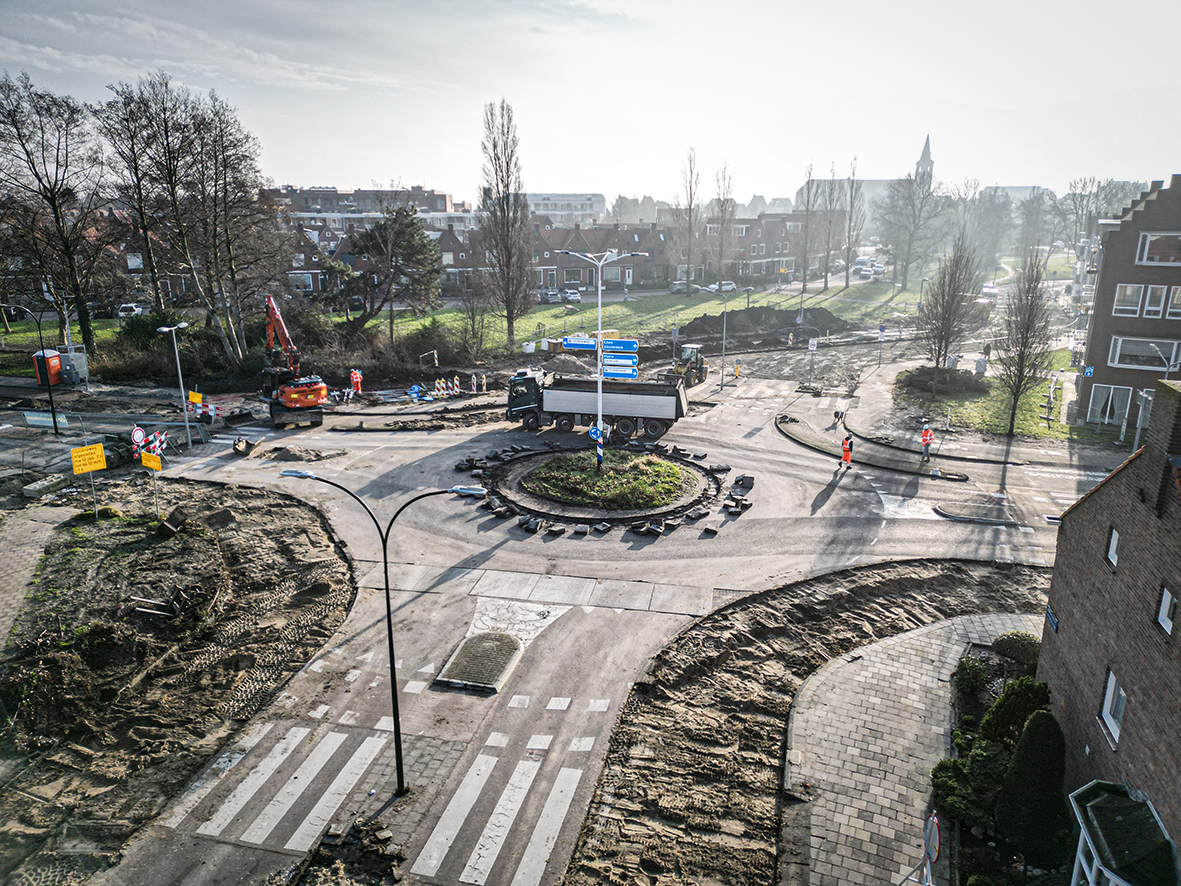 Rotonde Van Baarstraat – Foksiastraat voorlopig afgesloten
