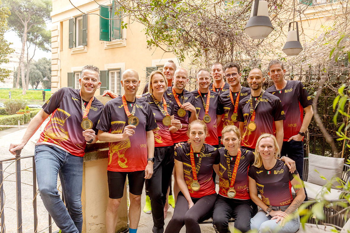 Groepsreis naar Rome mondt uit in zware maar succesvolle marathon