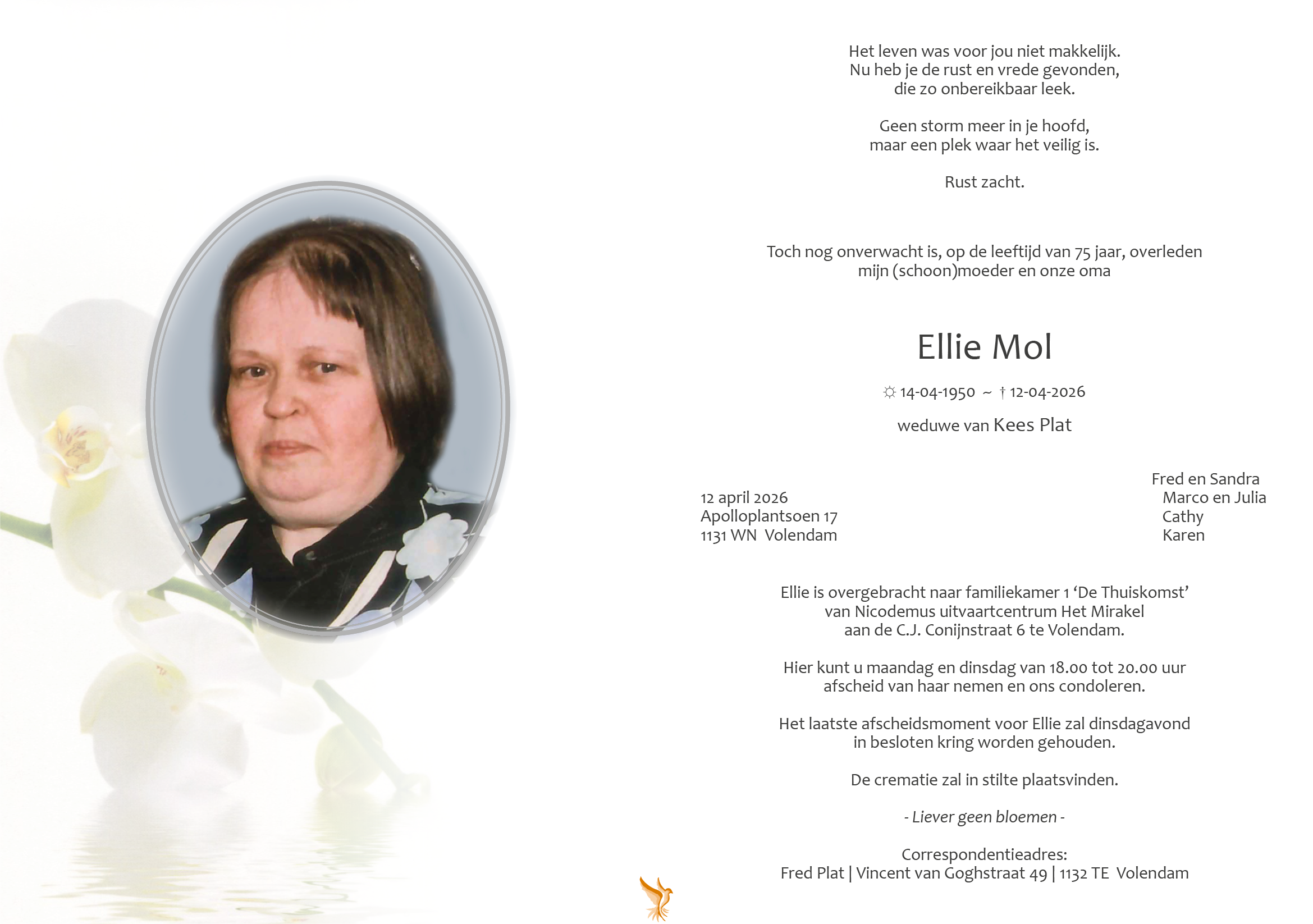 Mevr. E. Plat – Mol