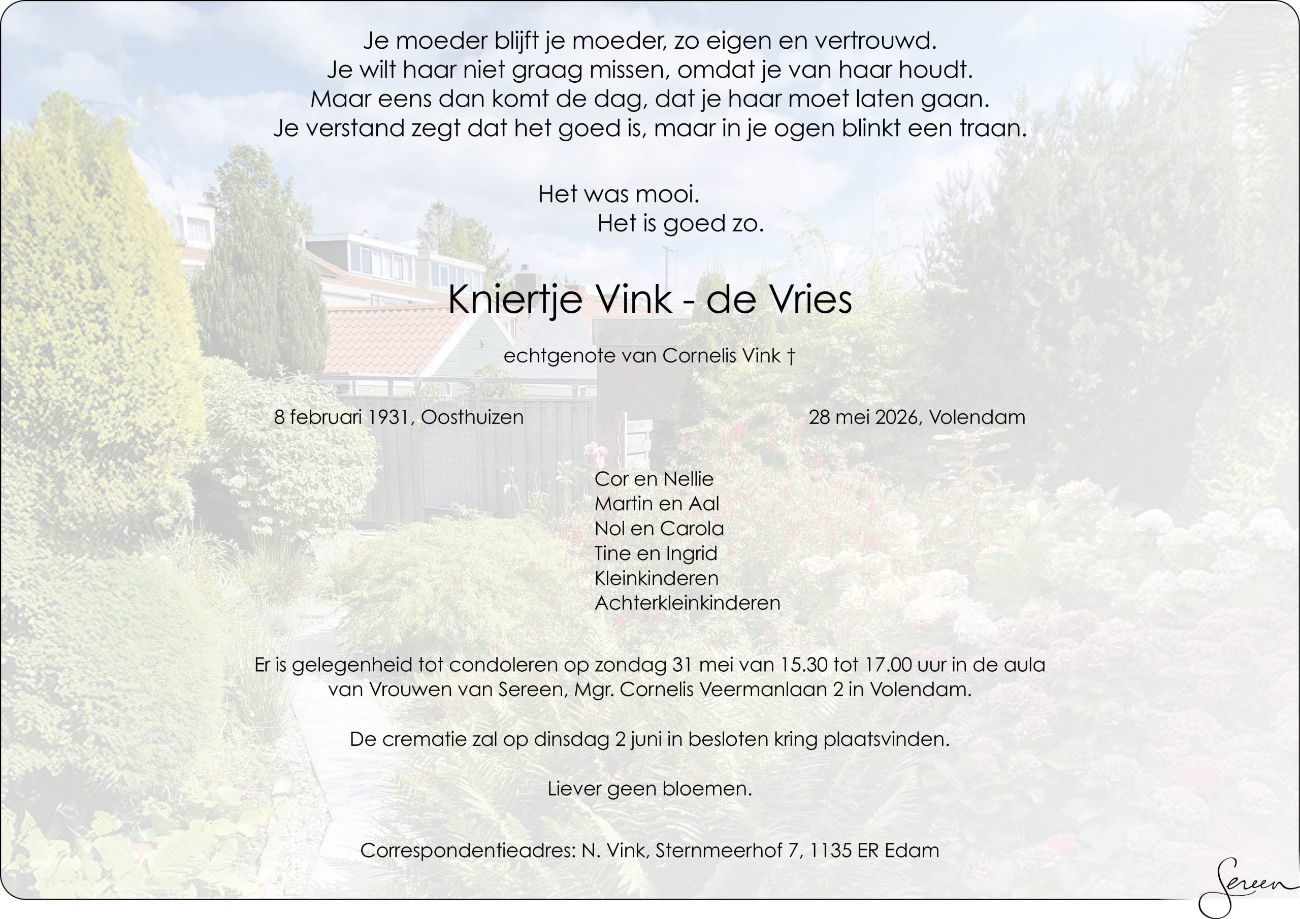 Mevr. K. Vink – De Vries