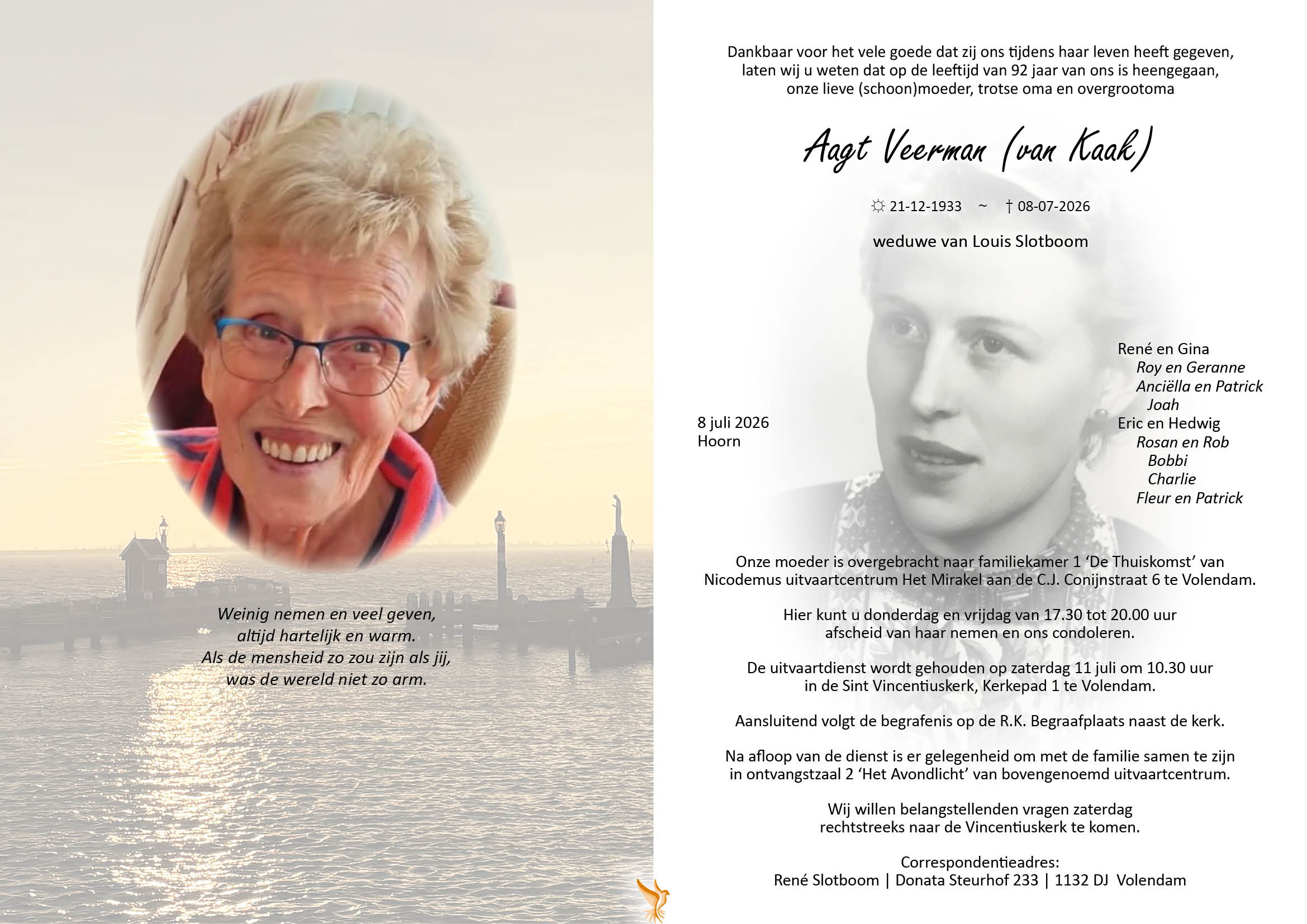 Mevr. A. Slotboom-Veerman (van Kaak)