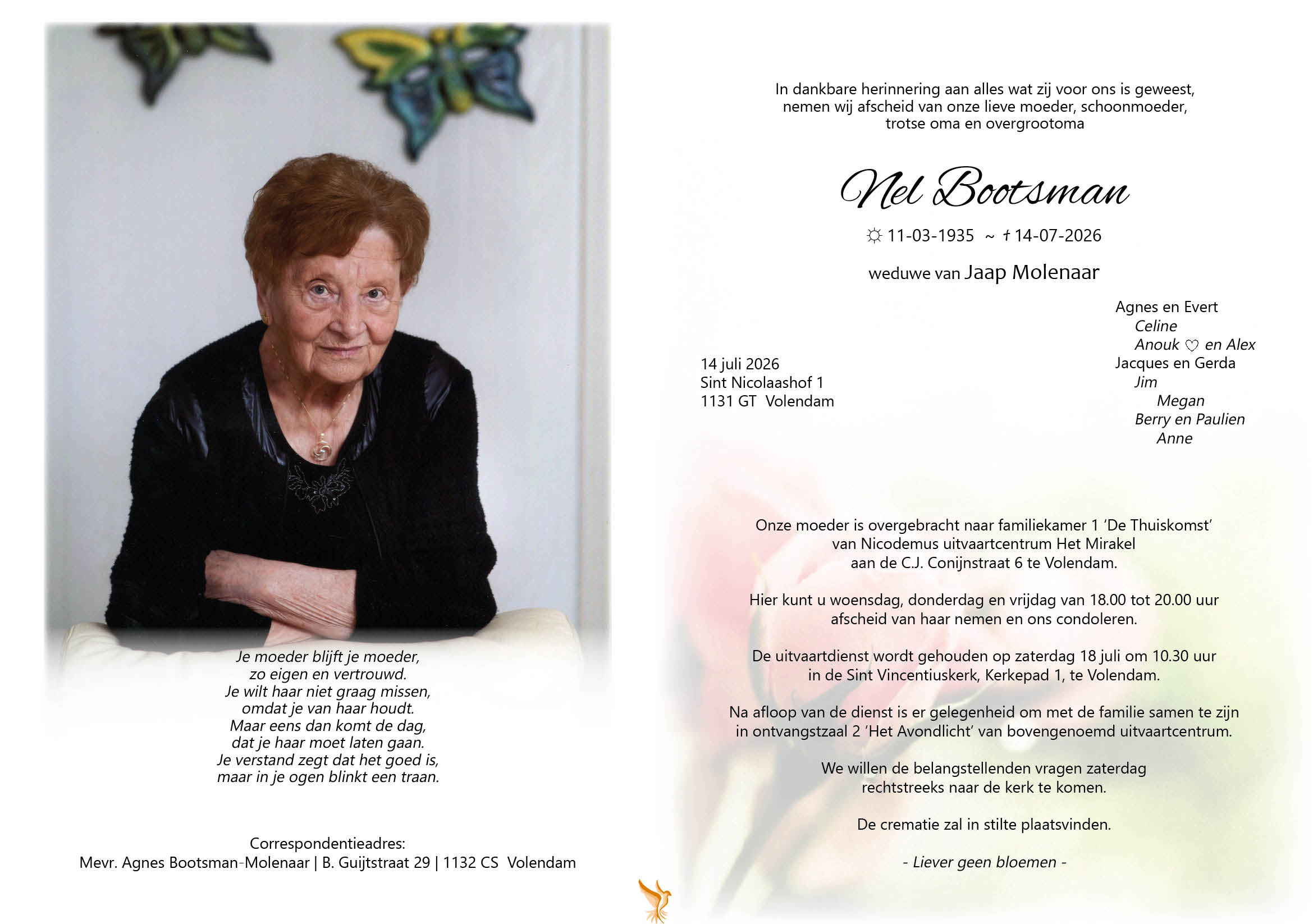 Mevr. N. Molenaar-Bootsman