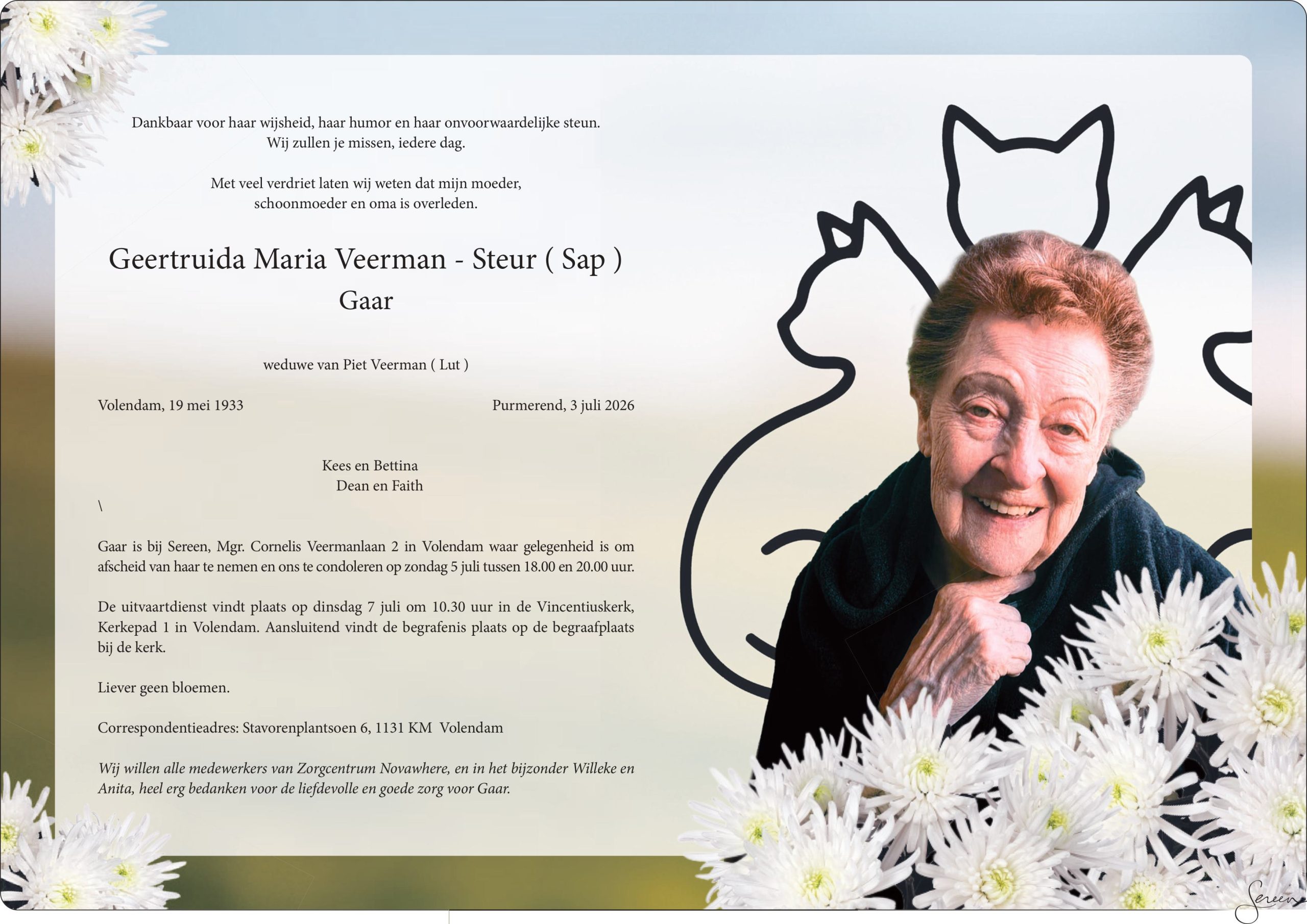 Mevr. G.M. Veerman-Steur (Sap)