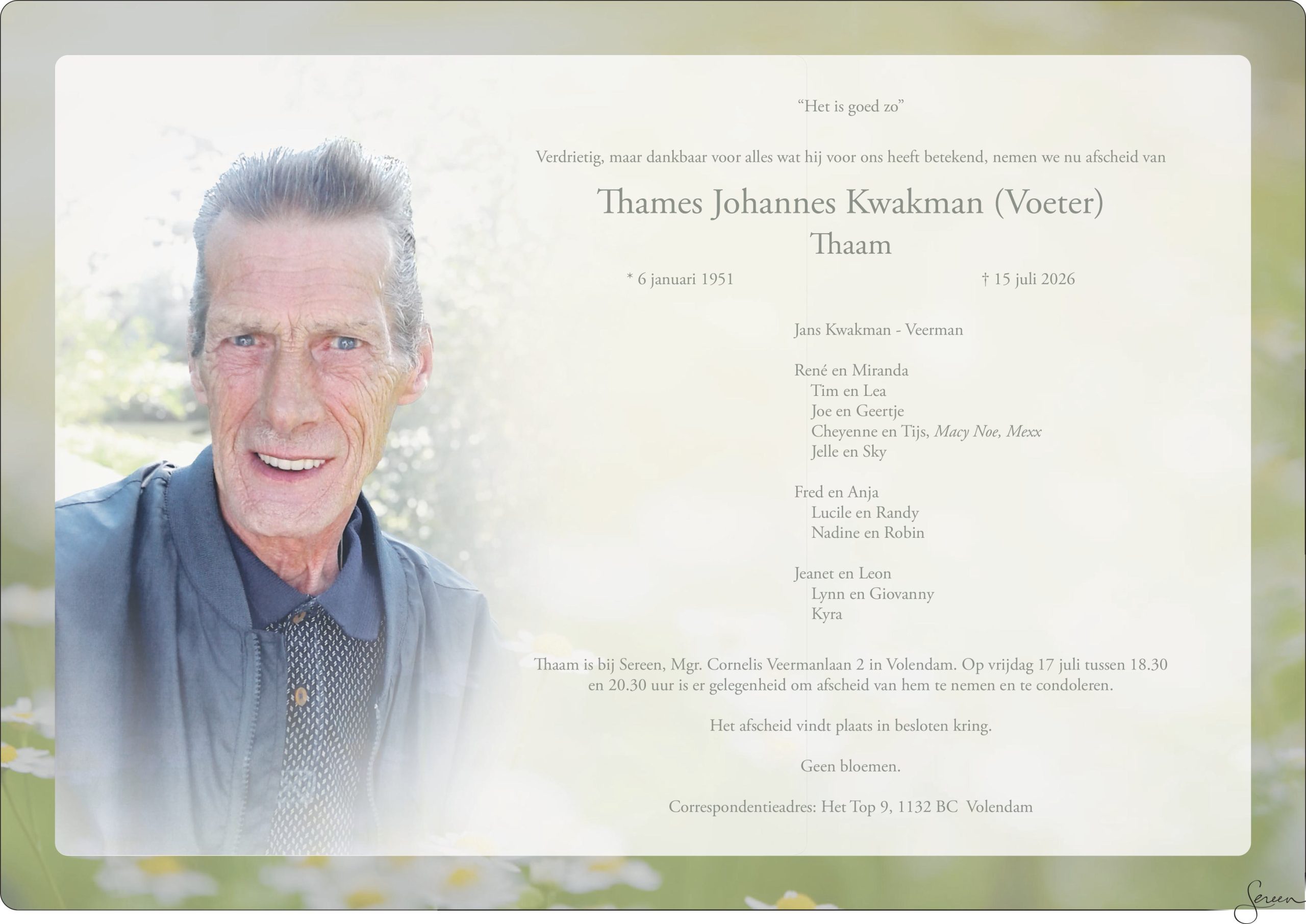 Dhr. T.J. Kwakman (Voeter)
